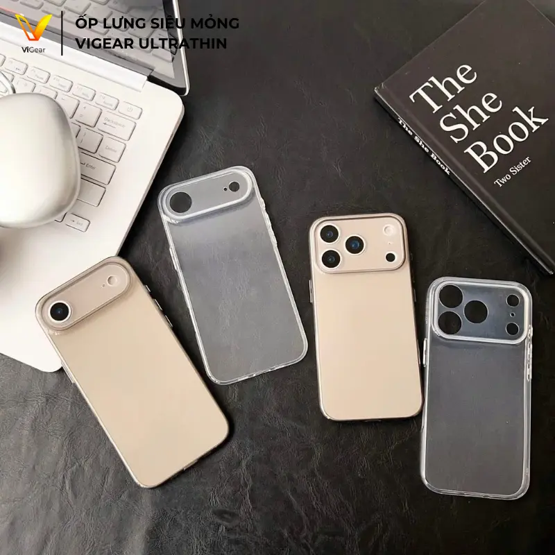 [ViGear] Ốp Lưng ULTRATHIN 0.8mm Siêu Mỏng – Trong Suốt Mềm Dẻo, Tương Thích iPhone X–17