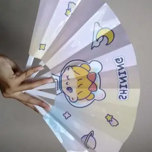 Kipas Tangan Lipat-Kipas Karakter Kartun 24x43.5cm & Kipas Cina Lucu,untuk Souvenir Musim Panas C105