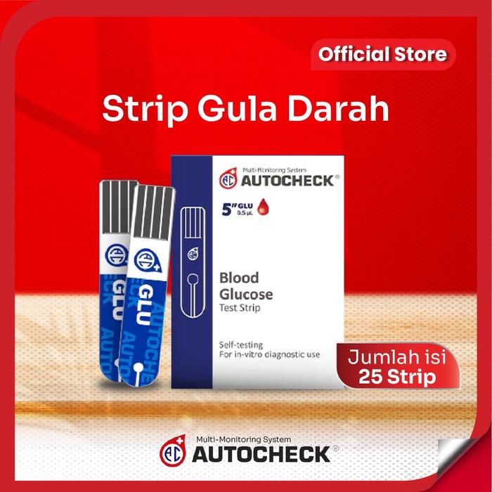 Gambar Strip Autocheck Gula Darah Isi 25 Pcs l Strip Glucose Refill dari Spirit Medical Kota Administrasi Jakarta Utara Tokopedia