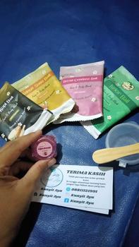 Product Review of Masker Wajah dan badan Kunyit Ayu Kopi 4 Pcs Mencerahkan & Mengencangkan Memudarkan wash mask from h**1 0
