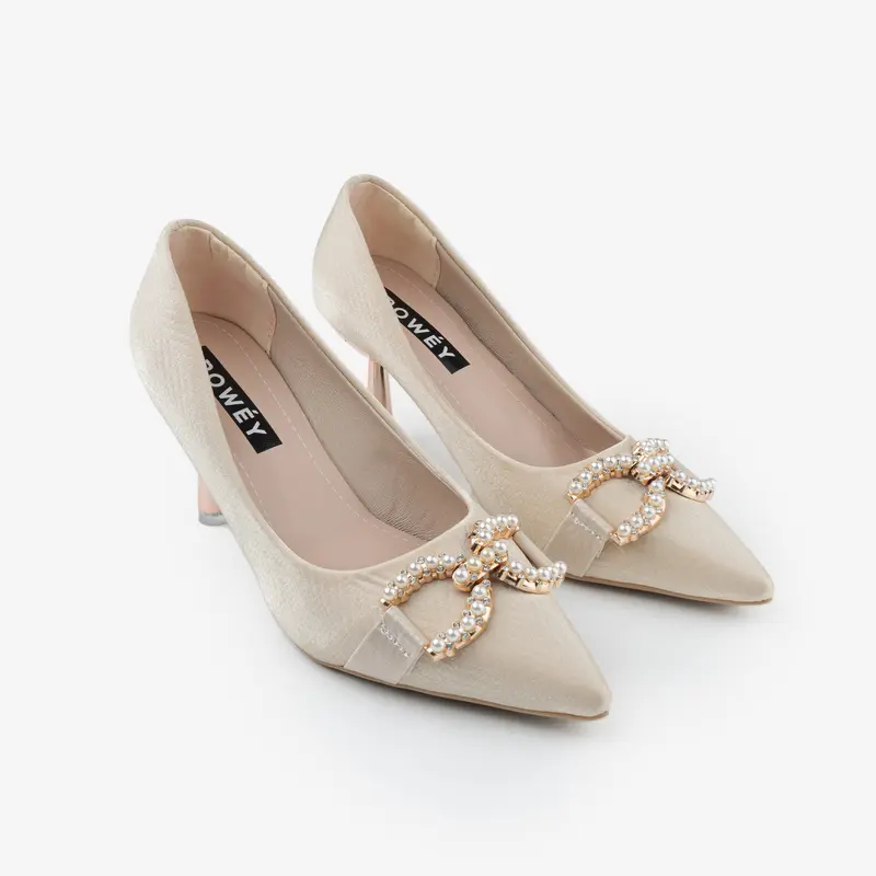 Rowey Sepatu High Heels 9cm Super Mewah Inez Karet Shoes 5