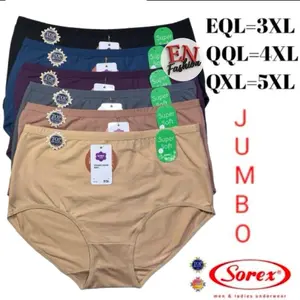Celana dalam cewek sorex 1248 super soft jumbo, promo 3,6,12 pcs wanita dewasa high Waist Lembut