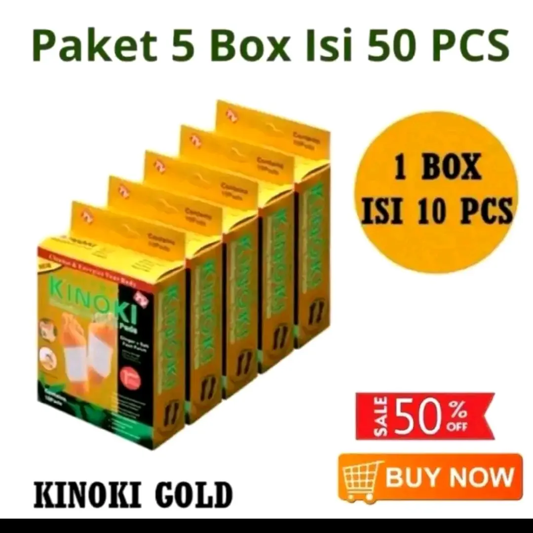PROMO Paket 50 Pcs Koyo Kinoki  Gold Untuk Detox Kaki Kesemutan  Menghilangkan Racun Ditubuh