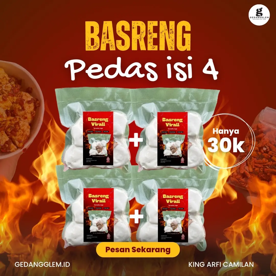 PAKET LENGKAP BASRENG KERING PEDAS