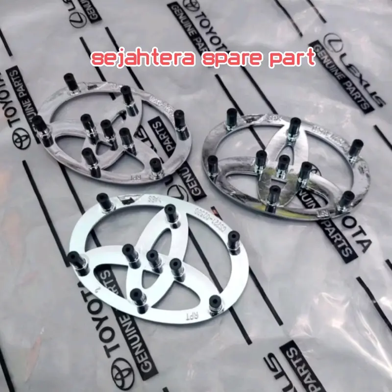 EMBLEM LOGO STIR TOYOTA CROM MOBIL UNIVERSl ukuran 6.5cm x 4.5cm. Car 2