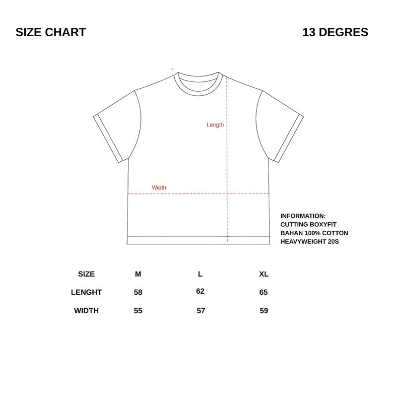 13DEGRES TSHIRT BOXY 20s QUE SERA SERA Heavyweight- Tshirt kaos pria - Kaos boxy 20s - Oversize - Kaos tebal [UNISEX]