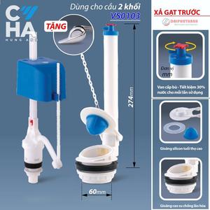 Bộ Xả Bồn Cầu 2 Khối Két Rời HA VS0103 - Tặng cần xả gạt