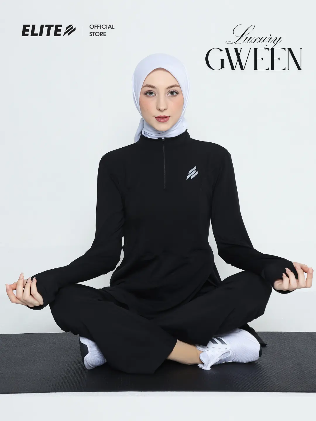 ELITE - Atasan + Legging GWEEN SET 2in1 | Setelan Olahraga Wanita | Tennis Padel [FREE KAOS KAKI]