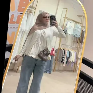 Efeme - Amora Vest Inner Peplum - Top Inner Cardigan Stripe Gingham Rompi Blouse  Outer Top Balon Atasan Wanita Korean Style Casual  Katun