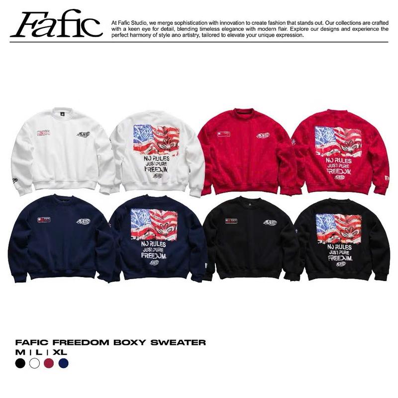  Áo Sweater Jade Fafic Studio Chất Nỉ Bông 380gsm Dáng Rộng Form Boxy 