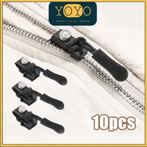 10PCS Ritsleting Pengganti Zipper Universal Penarik Ritsleting Pengganti Penarik Ritsleting Cocok untuk Berbagai Produk Ritsleting Dapat Dilepas Pengganti Penarik Ritsleting Aksesori Fashion Uniseks