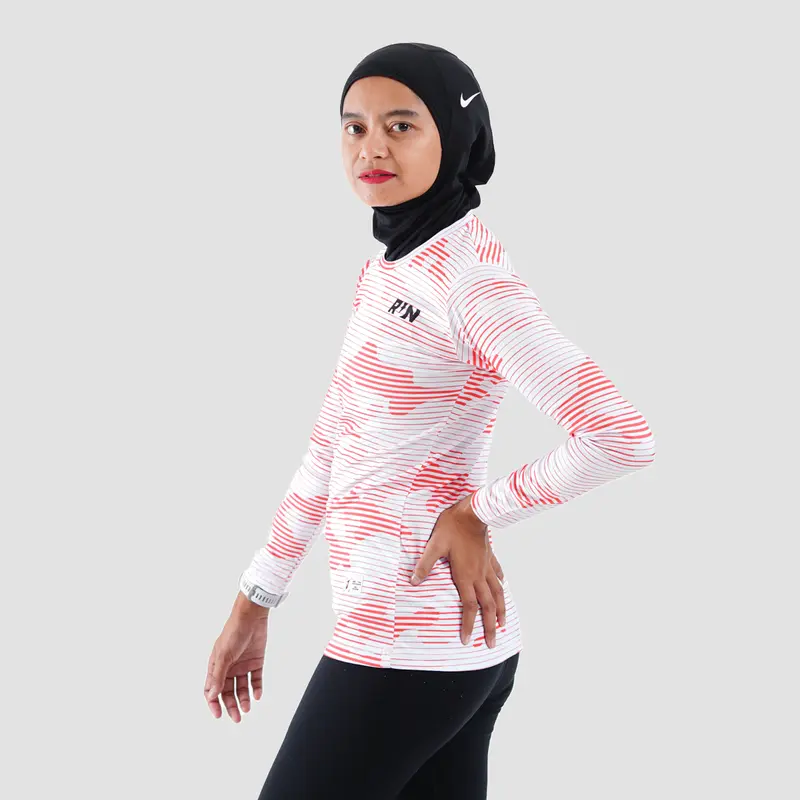 Jerjhon Jersey Lari Women Slimfit - Run Series Fun Flow 2.0 pelindung sinar uv Wanita Panjang 6
