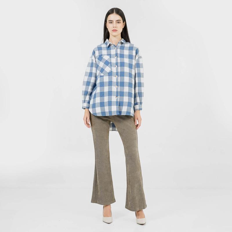 Product Introduction of This Is April Atasan Blouse Kemeja Wanita Lengan Panjang Kekinian Ailen Top (RESTOCK) 2