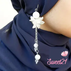 Sweet21 Anting Jilbab Sepasang Earing Aksesoris Wanita Klip Hijab