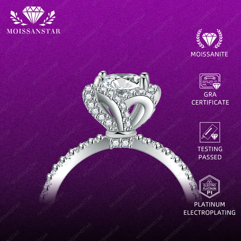 OS4-MR39 Moissanite Cincin Wanita Keren Dengan Sertifikat GRA Dan COD Garansi 1 Tahun Desain Mewah Elegan Simpel Asli For Gift bday birthday Set Hadiah Pasangan Cewe Wanita Perempuan Cowo Pria Laki laki Cincin Couple Free Box MR39 0