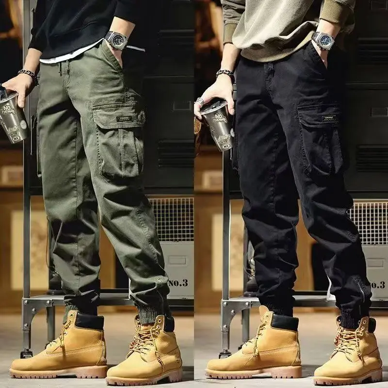 Men's American cargo pants Men's loose oversized casual pants Men's outdoor ankle pants Men's trendy casual pants Men's retro cargo pants