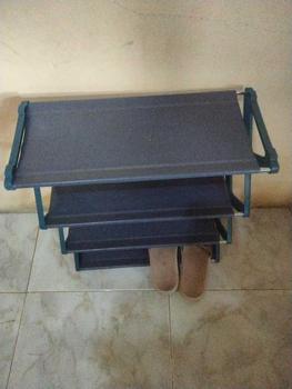 Product Review of [PZ] COD  Rak Sepatu Sendal Cross 4 Susun | Shape Shoe Rack Minimalis | Tempat Sandal Serbaguna Besi Penyimpanan from m**h n**y 0