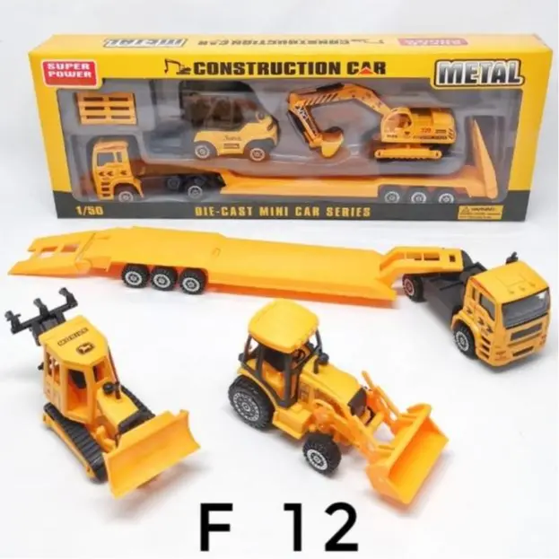 Metal Die Cast Construction Truck. Mainan Anak Truk Eskavator Buldozer 0