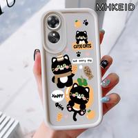Gambar MHKEID Casing Hp untuk OPPO A17 A17K Case Pola Kucing kartun Kasing Anti-Sidik Jari Silikon Kasus Lembut Casing - Gaya1, OPPO A17 dari MHKEID MALL Kab. Tangerang 4 Tokopedia