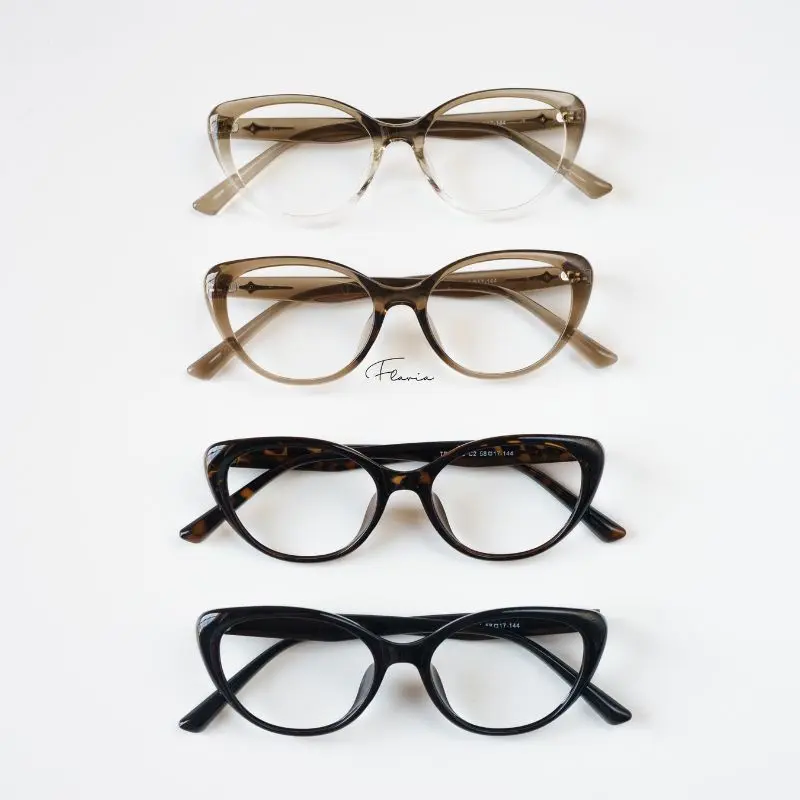 Flavia Eyewear Frame Kacamata Sadie Cat Eye Lensa Blueray Antiradiasi 2