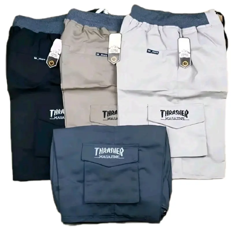 TERLARIS... CELANA PENDEK CARGO RIP KARET 100 RIBU DAPAT 4 PCS Men's Shorts Pria Celana Pendek Hitam Katun Wanita Surfing Dewasa Panjang Casual Navy Santai Muda Abu Nyaman Remaja Mocca Keren 1