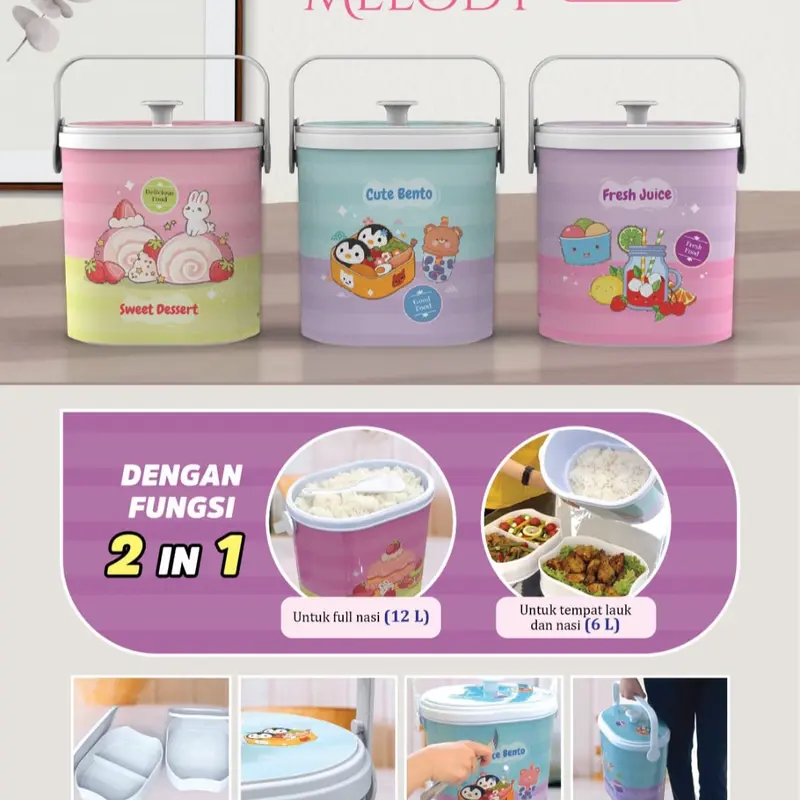 Rice Bucket Oval Melody Naiba Nandos 3212 0