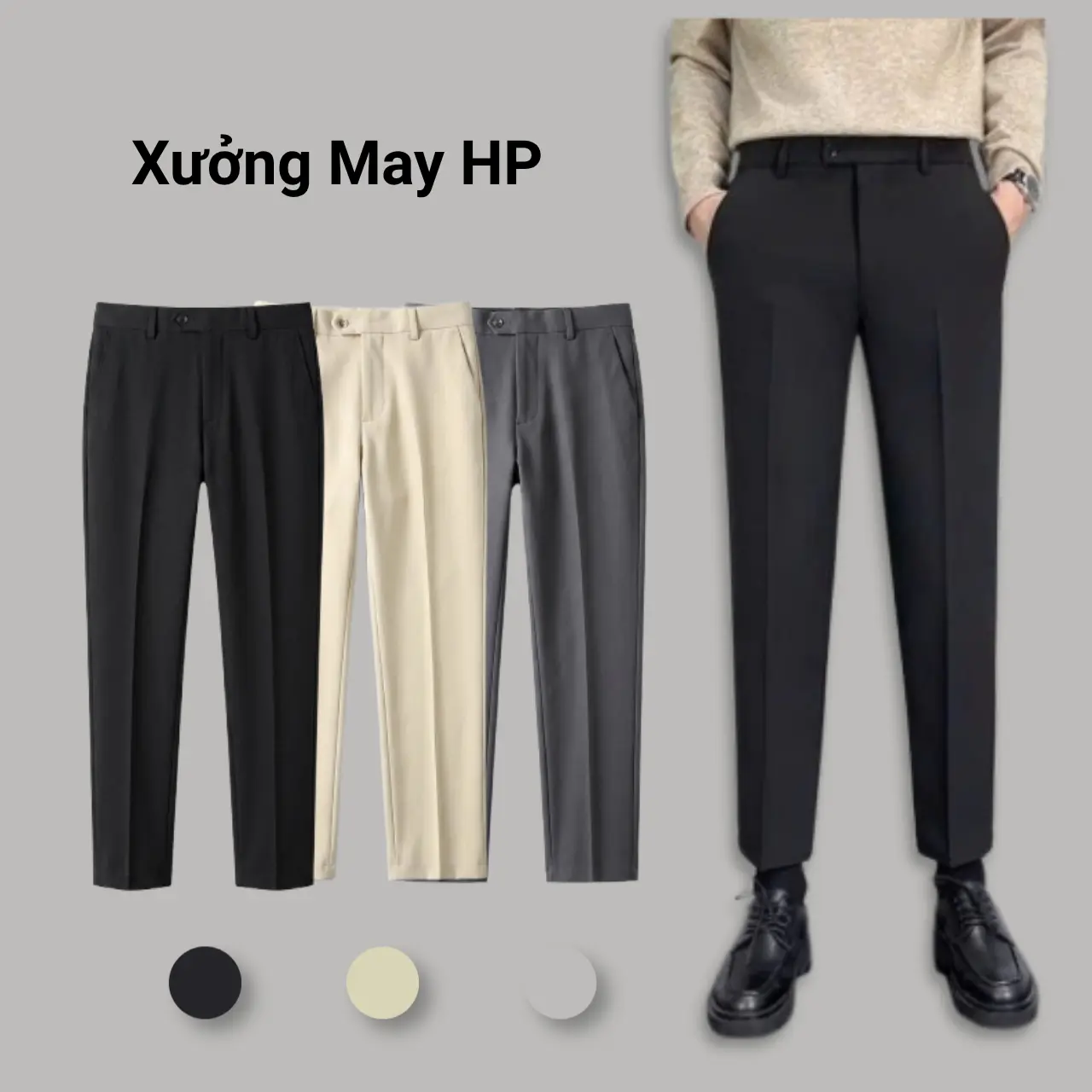 Quần Âu Nam Vitex Loại 1 , Form Slim Fit , Co giãn Nhẹ Thanh lịch
