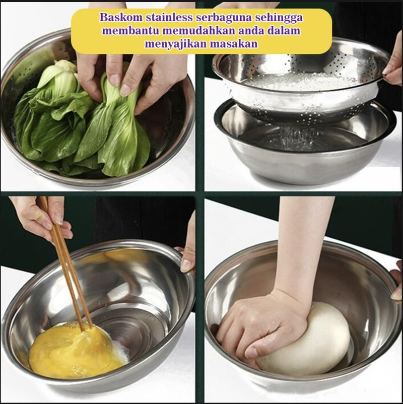 Product Introduction of Baskom Parutan Stainles Serbaguna - Parutan Baskom 3in1 Stainless Steel 0