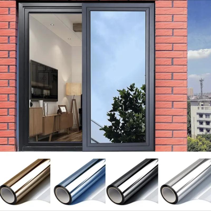 Màng cách nhiệt cửa sổ kính, dán phun nước, cắt ngẫu nhiên, niêm phong nhựa, cuộn nhỏ, chống nhìn trộm và chống ánh sáng, phim một chiều, thích hợp để sử dụng trên ô tô 0