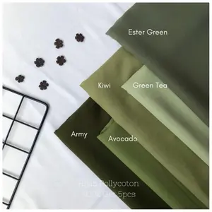 Promo Hijab Pollycotton Hijab Square ( Ester green, Green tea, Kiwi, Avocado, Army ) COD