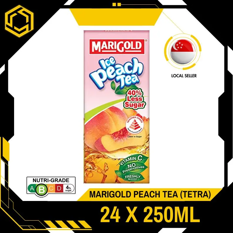 MARIGOLD Asian Drink Peach Tea 250ML X 24 (TETRA)