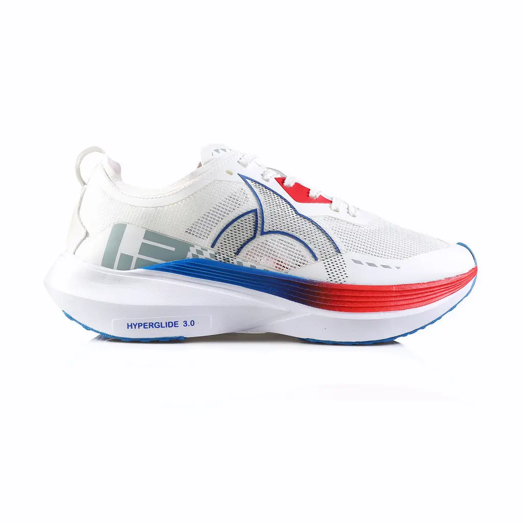 Sepatu Running Ortuseight Hyperglide 3.0 Original White Ortred/Navy Outdoor Pria Wanita