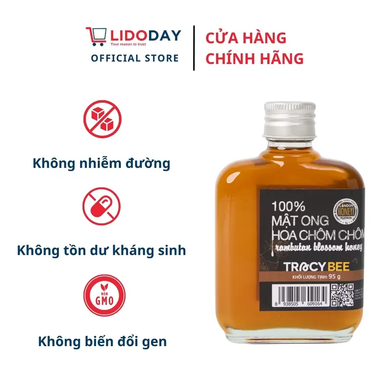 Mật Ong Hoa Chôm Chôm Tracybee 95g - Chất Lượng Cao 100% Nguyên Chất - Hương Vị Đặc Trưng 2