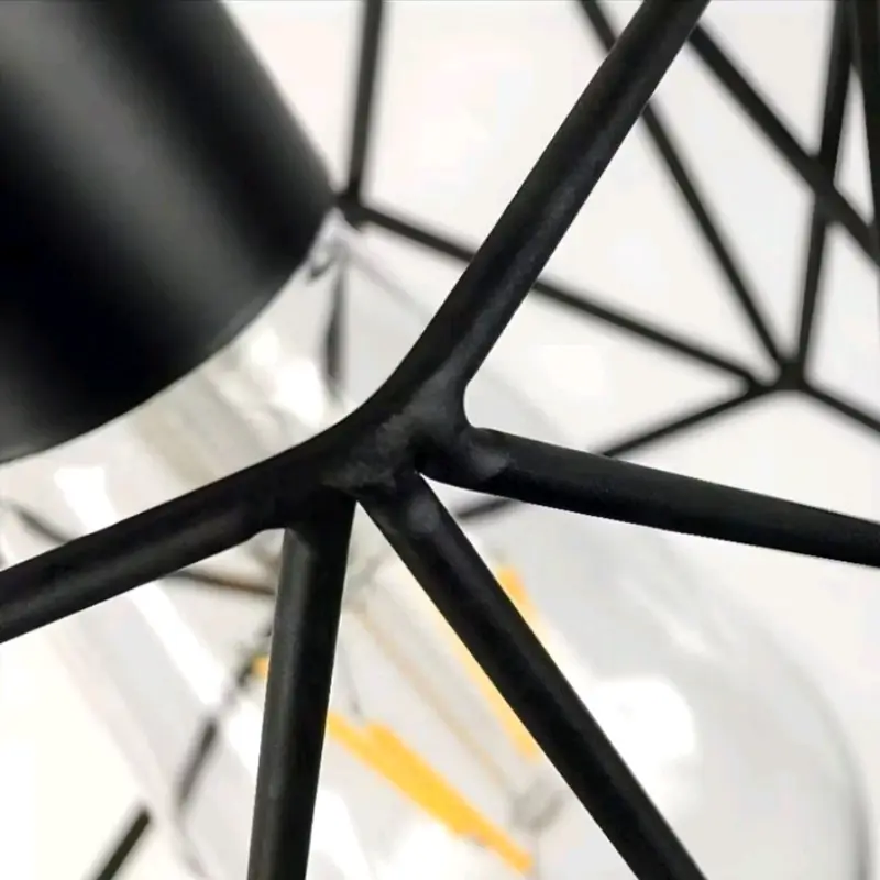 Lampu Gantung X Lampu Hias Gantung Lampu Gantung Minimalis Lampu Kamar Tidur Lampu Gantung Besi chandelier plafon bulat kap  lampu meja Hitam 6