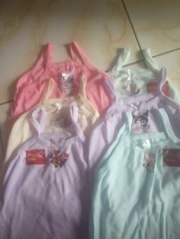 Product Review of 6 pcs singlet kaos dalem anak perempuan karakter labubu bt21, kuromi, cinamoror / tanktop anak lusinan golden Star / tengtop anak perempuan dalaman kaos dalam from @**7 0