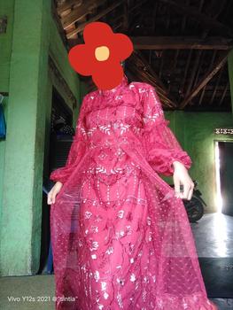 Product Review of RAISHA-Jeehan  Dress/ gamis/ Gaun Pesta Wanita Muslim Untuk  Lebaran, Wisuda, Kondangan full tile  brokat simple tebal dan mewah from s**k 2