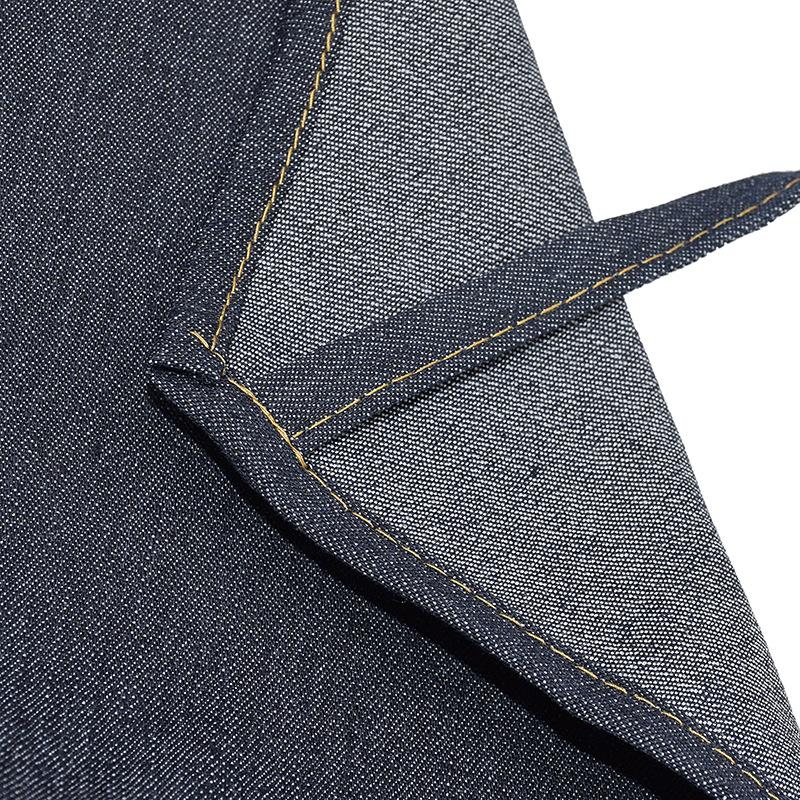 Tạp dề làm tóc Denim, dây đeo cổ và eo có thể điều chỉnh, có túi chống tĩnh điện, có thể gập lại, chống mài mòn, thích hợp cho tiệm làm tóc, khăn choàng, vải 5