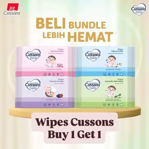 BELI 1 GRATIS 1 Cussons Baby Wipes 45 Lembar | Tissue Basah Bayi | Tissue Ganti Popok
