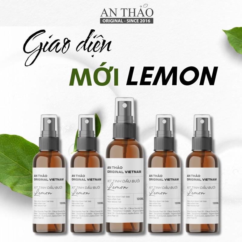 Combo 5 Chai Xịt Tinh Dầu Bưởi Chanh 120ml An Thảo Original – Tươi Mát & Bồng Bềnh Mái Tóc