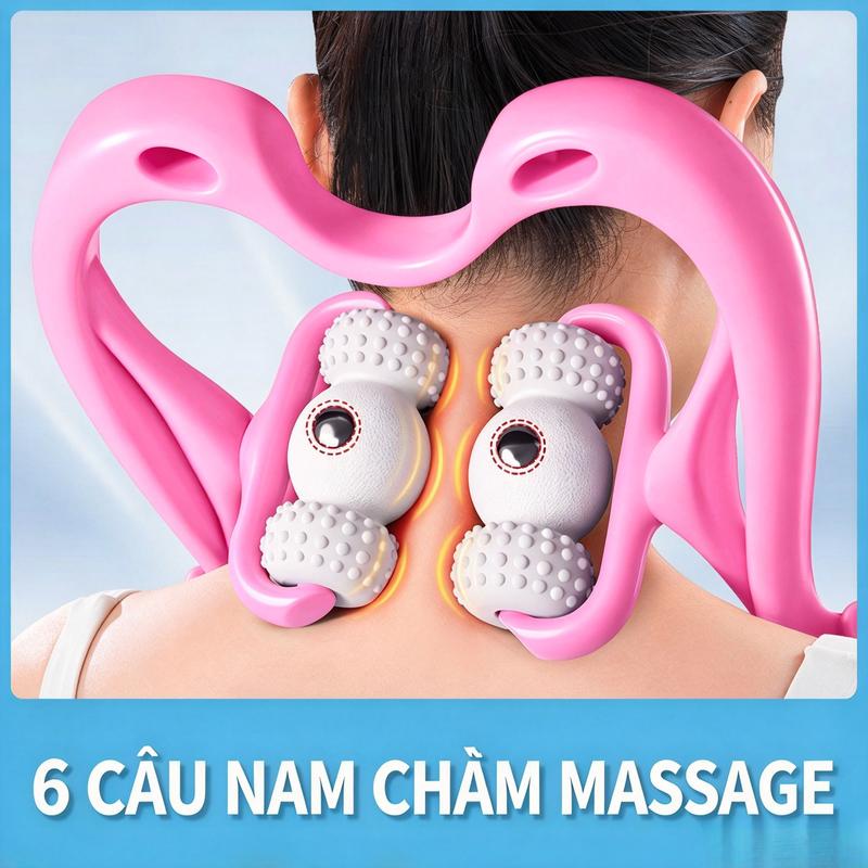 Máy massage cổ vai gáy lưng eo đa năng cầm tay mẫu mới, xoa bóp cổ giúp lưu thông khí huyết, dùng tại nhà.