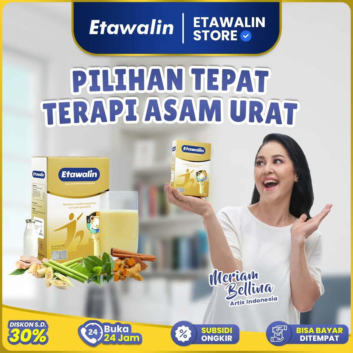 SUSU ETAWALIN ORIGINAL 200 grm | AKUN RESMI ETAWALIN  [ Minuman berkhasiat terbuat dari susu kambing etawa yang dipadukan dengan bahan rempah pilihan] Manis Dairy Milk Bubuk Serbuk