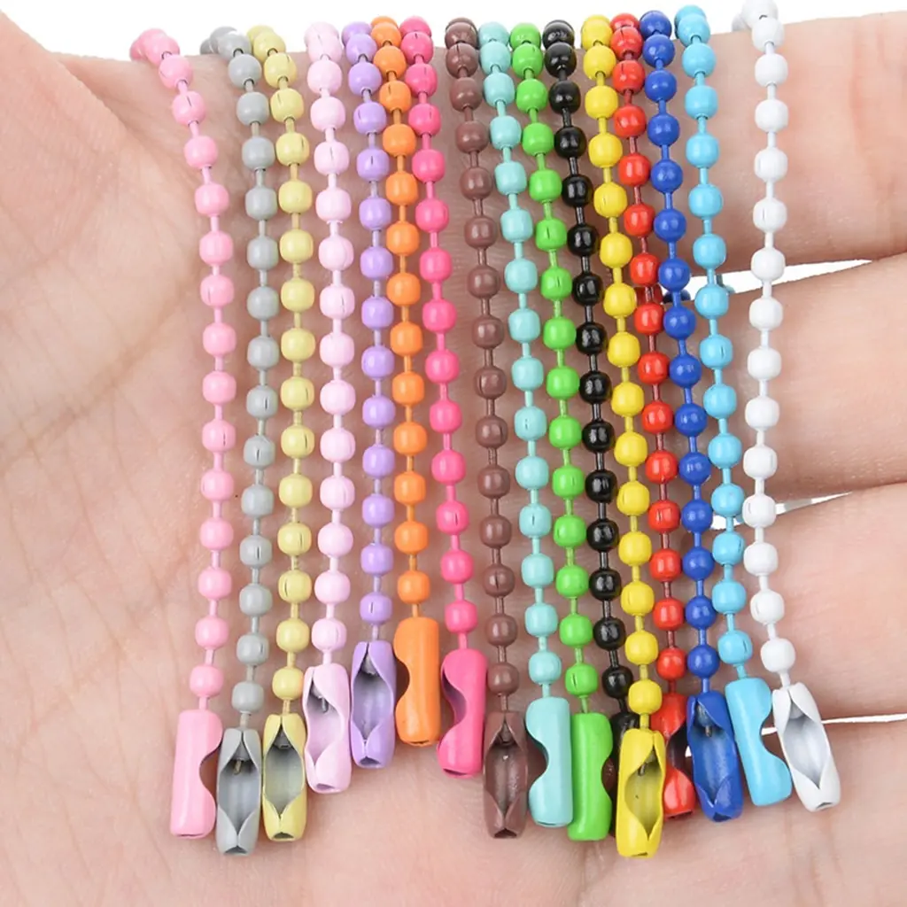 【10pcs】Rantai Kuku Biji Lada DIY Gantungan Kunci  Warna Warn
