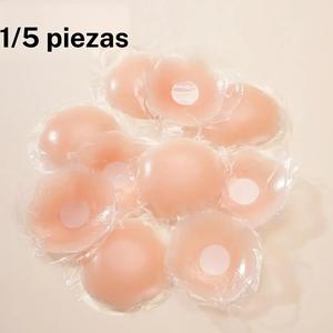 5 Pares de Cubrepezones de Silicona Reutilizables, Pétalos de Sujetador sin Tirantes para Mujer, Pastillitas Adhesivas para Levantar y Sostener los Senos para Todas las Ocasiones