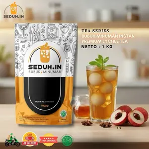 LYCHEE TEA 1KG.BUBUK MINUMAN PREMIUM PREMIX Gula Serbuk Powder Drink Ice