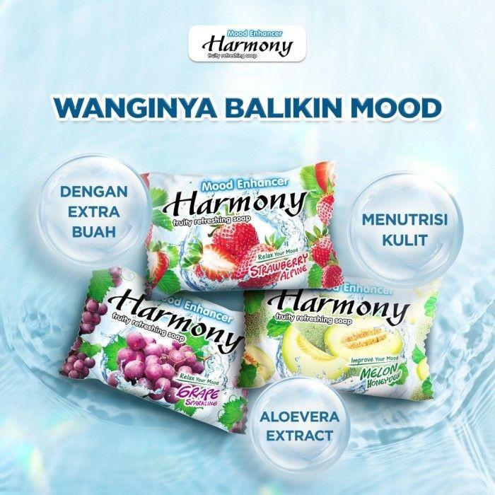 Sabun Mandi Batang HARMONY Fruity Refreshing Bar Soap 70 gram (isi 12 Pcs) Wangi Buah 6