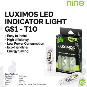 LAMPU LED SENJA KOTA SEN LUXIMOS NINE T10 5 MATA CSP SUPER BRIGHT CANBUS