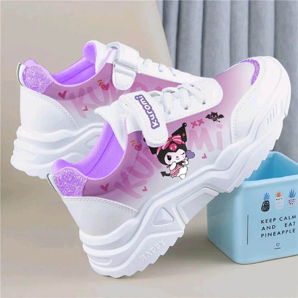 Sepatu Sneaker Anak Terbaru Motif Kuromi 3D Anak Desain Unik Warna Ungu Putih Nyaman Untuk Aktivitas Sehari-hari Fashion