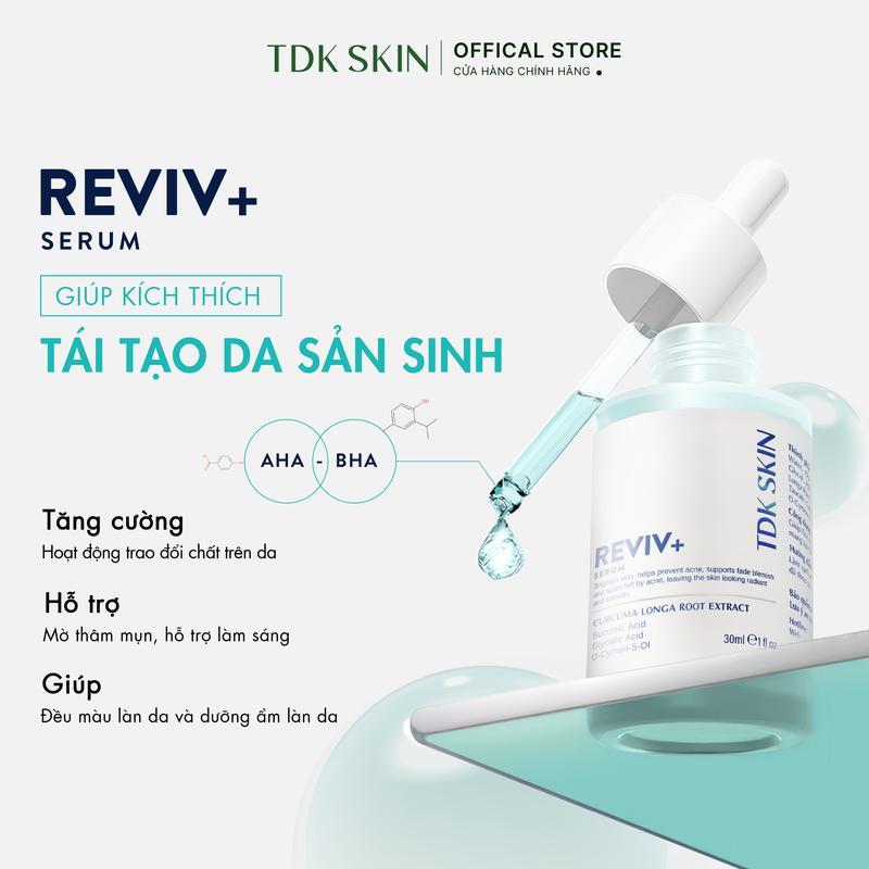REVIV+ Serum 30ML - Hỗ trợ kích hoạt làn da tặng hoạt động của da hỗ trợ sáng da ngừa mụn mờ thâm sẹo