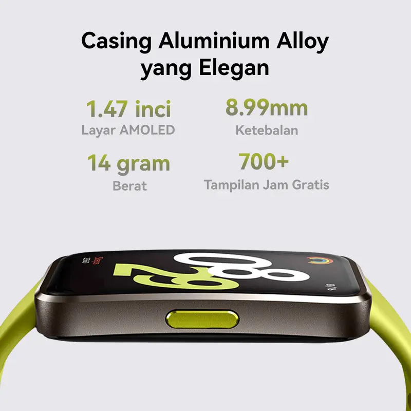 [Limited Offers] HUAWEI Band 10 Smartband | Sleek Aluminum Alloy Case | Pro-Level Sleep Analysis | Emotional Wellbeing Assistant | Smartwatch Aluminium Jam 2