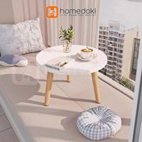 Gambar Homedoki  Meja Tamu/Meja Kopi/Meja Sudut/Meja Cafe/Coffe Table/Meja Minimalis/Meja Teras - TYPE1-Putih dari Homedoki Store Kab. Deli Serdang 3 Tokopedia